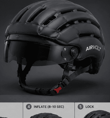 AIRVOLT X1 — Portable Inflatable Motorcycle Helmet Concept
