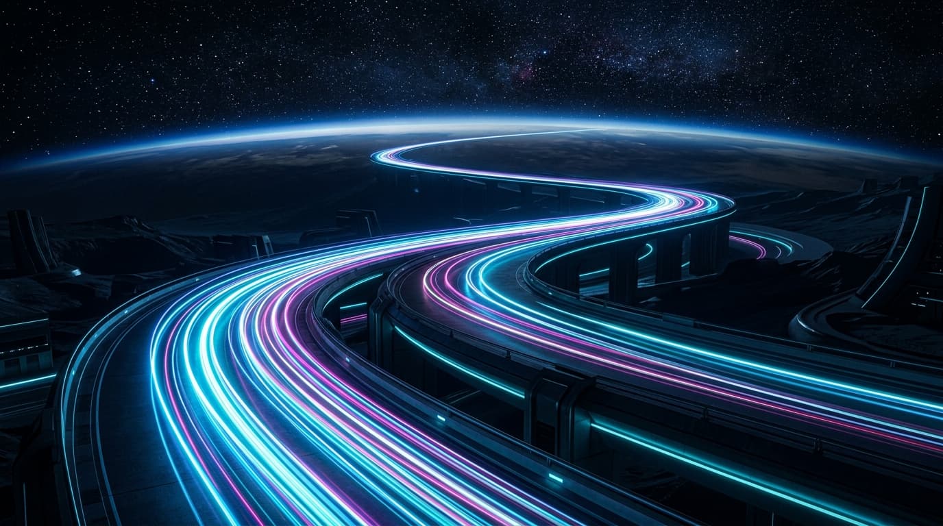Wesbond High-Speed Light Trails and Earth Horizon